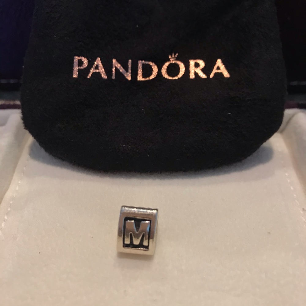 Authentic Letter ‘M’ Pandora charm. Retired.